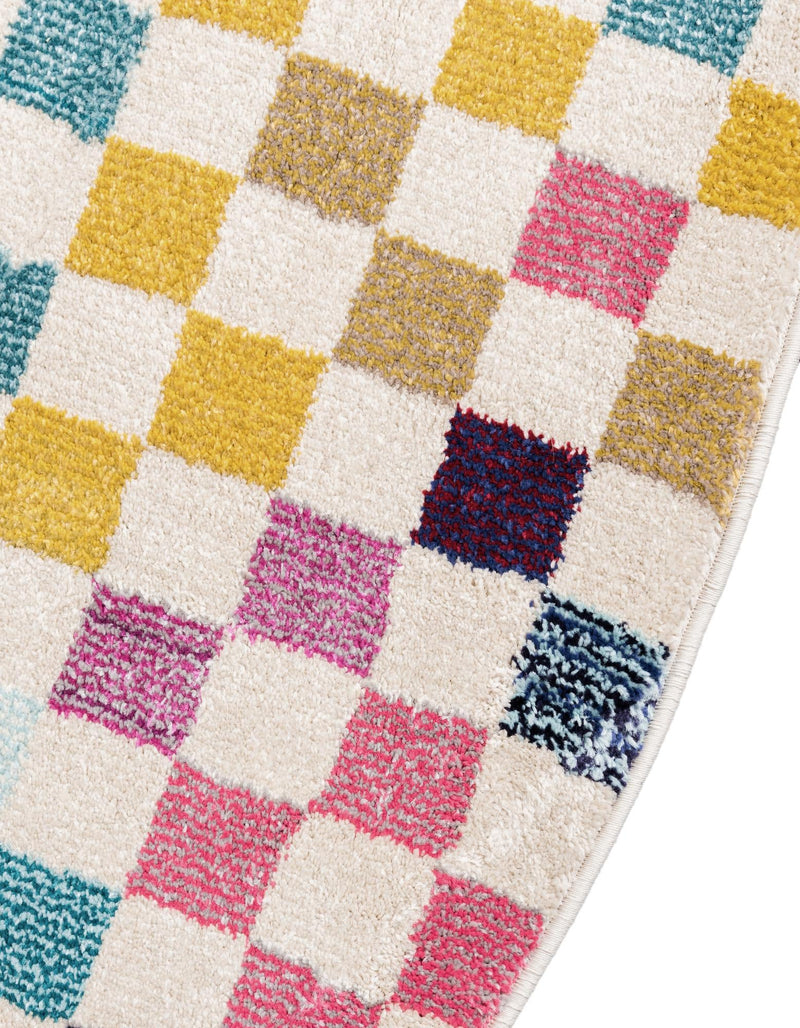 Chromatic Oasis Collection Area Rug -  Flora Round Multi  lifestyle 34