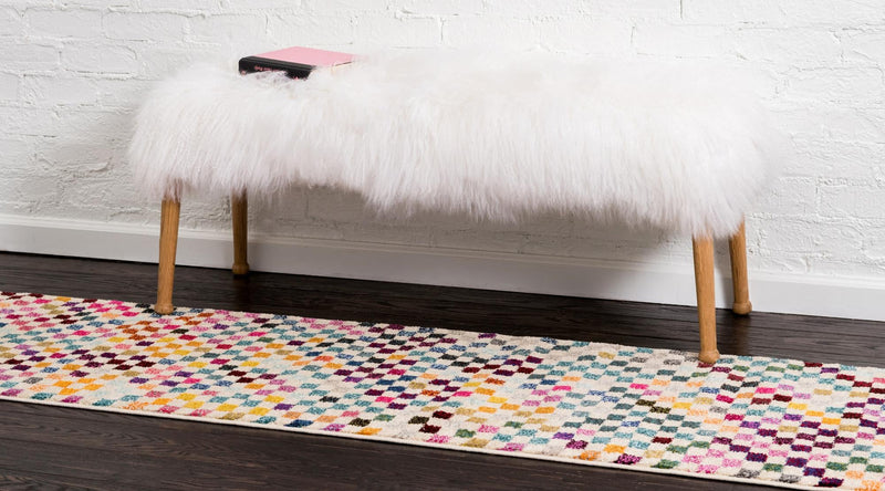 Chromatic Oasis Collection Area Rug -  Flora Runner Multi  lifestyle 23
