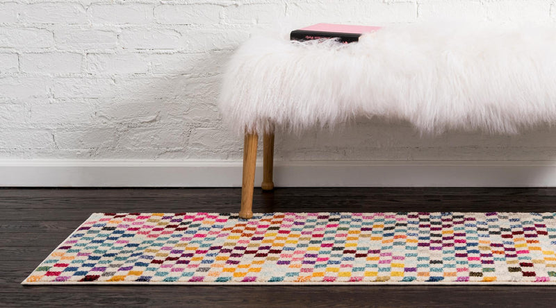 Chromatic Oasis Collection Area Rug -  Flora Runner Multi  lifestyle 26