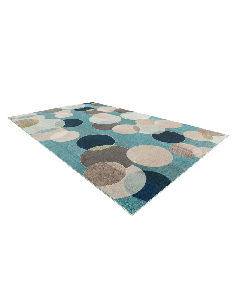 Chromatic Oasis Collection Area Rug -  Zephyr Rectangle Blue  lifestyle 7