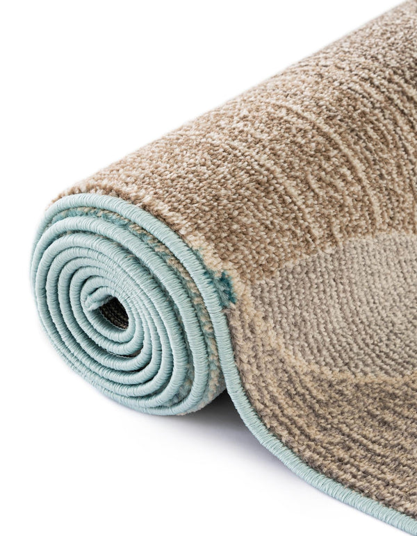 Chromatic Oasis Collection Area Rug -  Zephyr Rectangle Blue  lifestyle 27