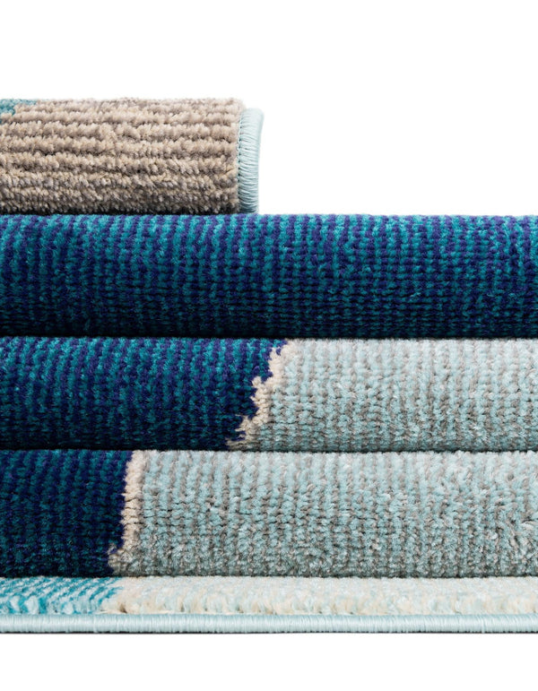 Chromatic Oasis Collection Area Rug -  Zephyr Rectangle Blue  lifestyle 31