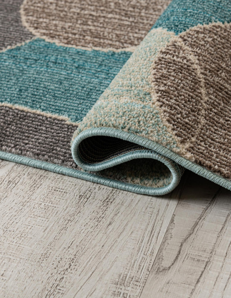 Chromatic Oasis Collection Area Rug -  Zephyr Rectangle Blue  lifestyle 8