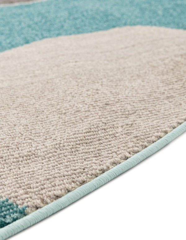 Chromatic Oasis Collection Area Rug -  Zephyr Round Blue  lifestyle 65