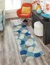 Chromatic Oasis Collection Area Rug -  Zephyr Runner Blue  lifestyle 29