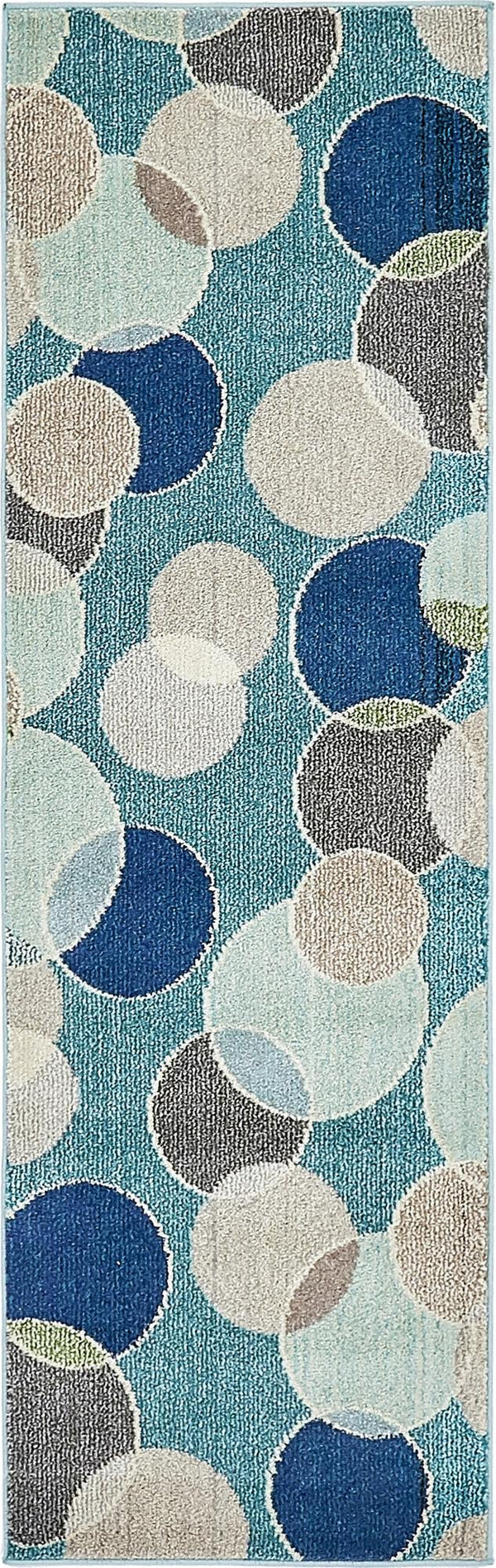Chromatic Oasis Collection Area Rug -  Zephyr Runner Blue  lifestyle 25