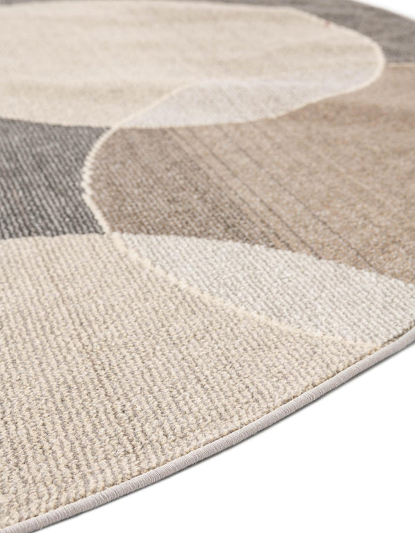 Chromatic Oasis Collection Area Rug -  Zephyr Round Gray  lifestyle 54