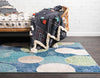 Chromatic Oasis Collection Area Rug -  Zephyr Rectangular Navy Blue  lifestyle 34