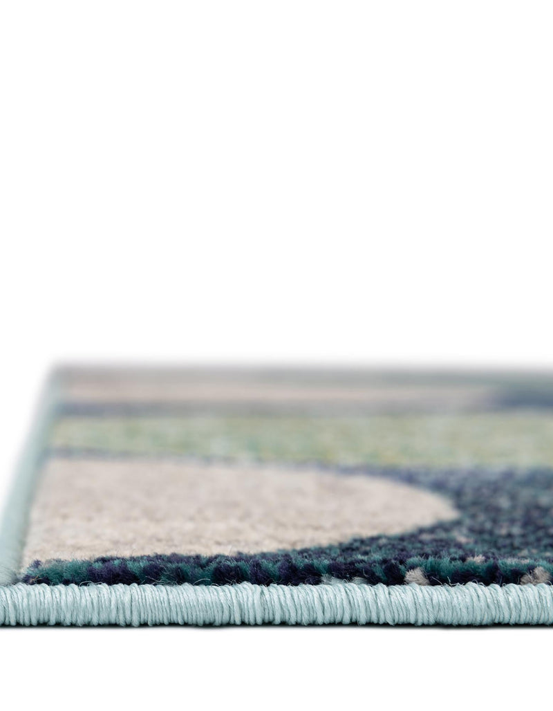 Chromatic Oasis Collection Area Rug -  Zephyr Rectangular Navy Blue  lifestyle 38