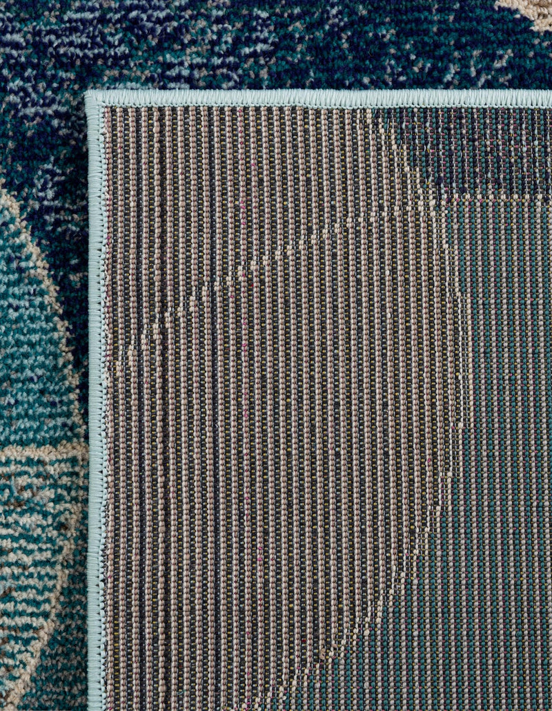Chromatic Oasis Collection Area Rug -  Zephyr Rectangular Navy Blue  lifestyle 40