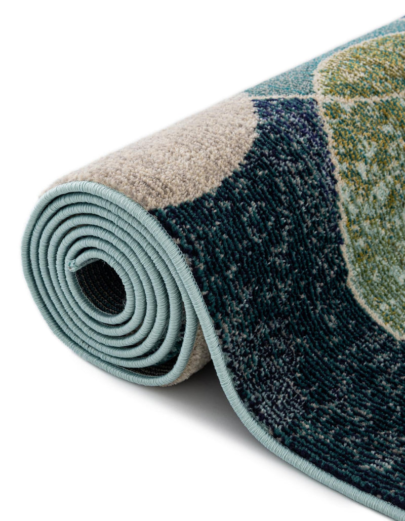 Chromatic Oasis Collection Area Rug -  Zephyr Rectangular Navy Blue  lifestyle 44