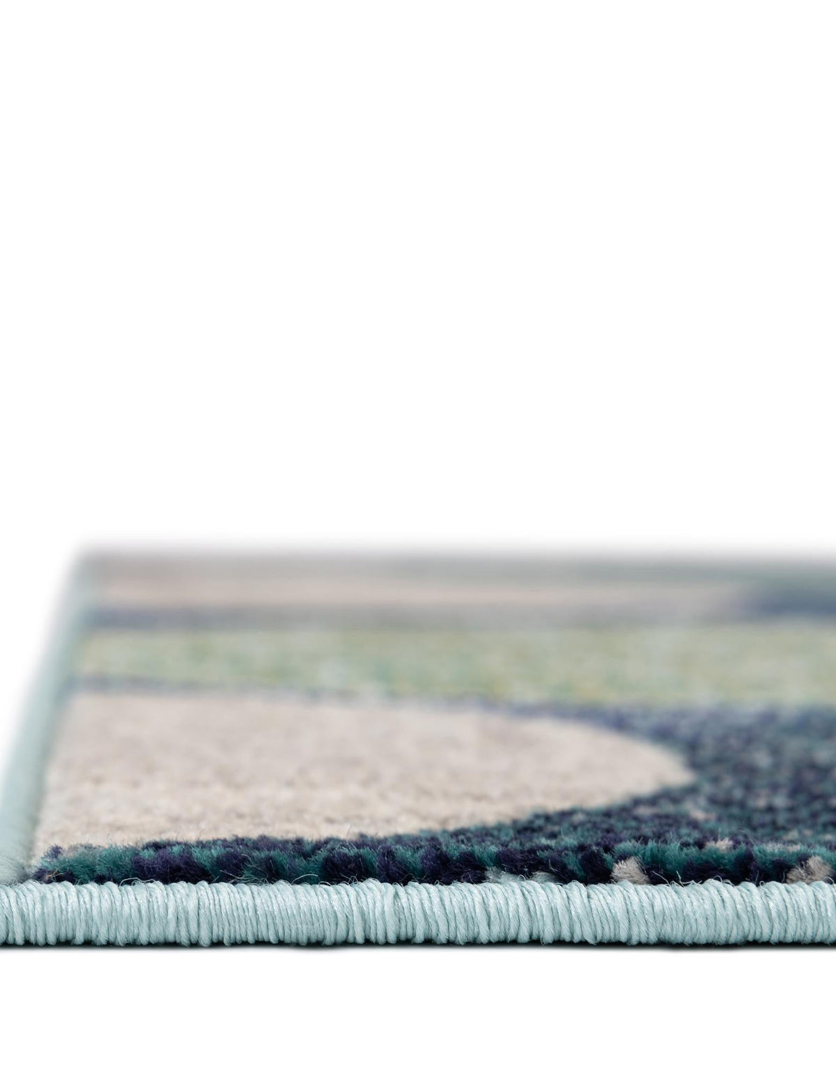 Chromatic Oasis Collection Area Rug -  Zephyr Rectangle Navy Blue  lifestyle 27