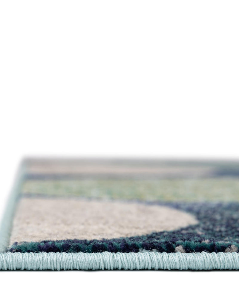 Chromatic Oasis Collection Area Rug -  Zephyr Rectangle Navy Blue  lifestyle 27