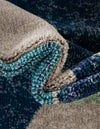 Chromatic Oasis Collection Area Rug -  Zephyr Rectangle Navy Blue  lifestyle 28