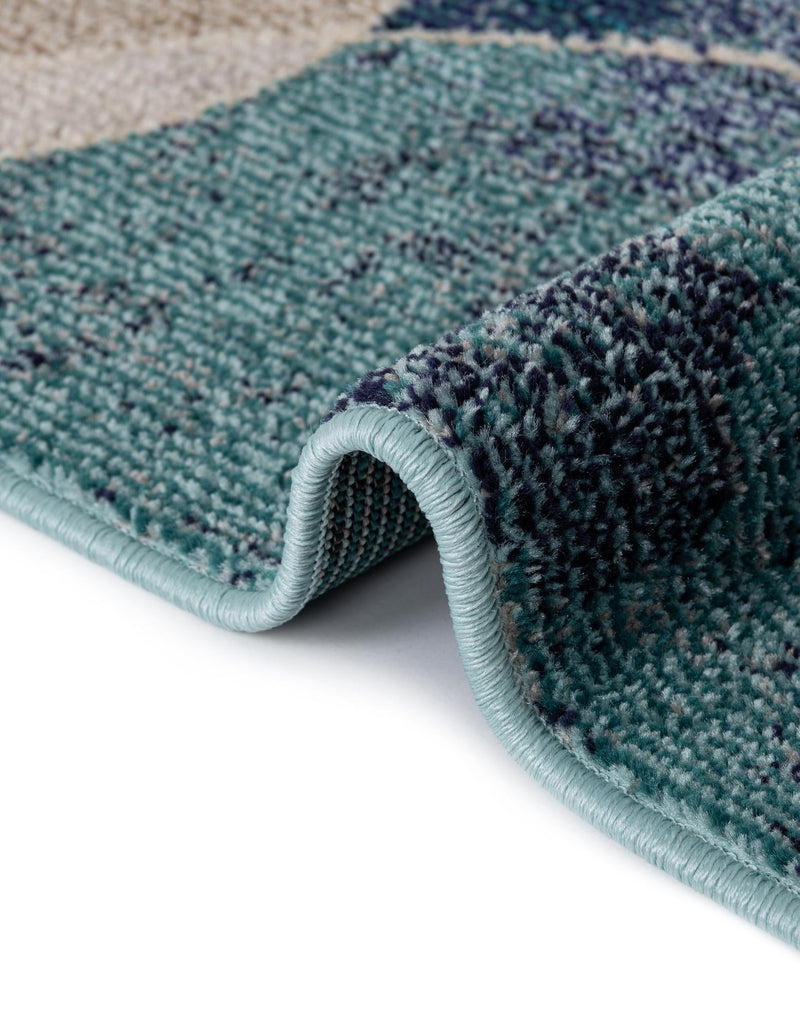 Chromatic Oasis Collection Area Rug -  Zephyr Rectangle Navy Blue  lifestyle 30