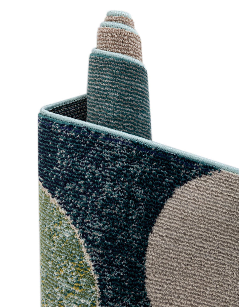 Chromatic Oasis Collection Area Rug -  Zephyr Rectangle Navy Blue  lifestyle 31