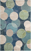 Chromatic Oasis Collection Area Rug -  Zephyr Rectangle Navy Blue Main