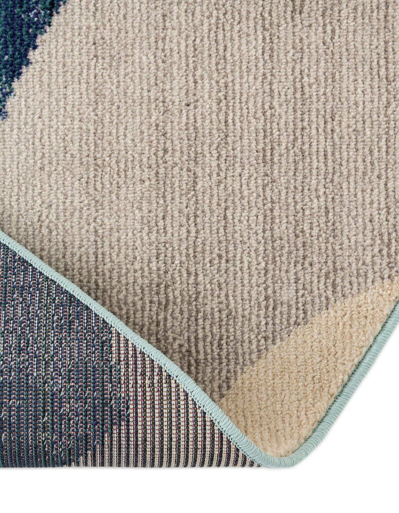 Chromatic Oasis Collection Area Rug -  Zephyr Round Navy Blue  lifestyle 55