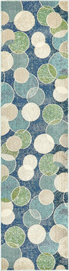 Chromatic Oasis Collection Area Rug -  Zephyr Runner Navy Blue  lifestyle 24