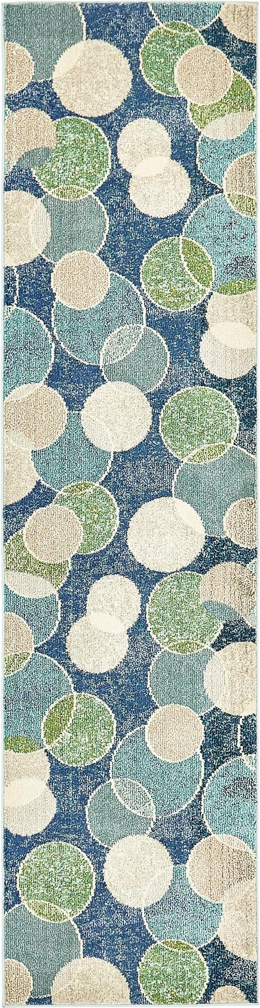 Chromatic Oasis Collection Area Rug -  Zephyr Runner Navy Blue  lifestyle 24