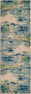 Chromatic Oasis Collection Area Rug -  Serene Runner Light Blue  lifestyle 61