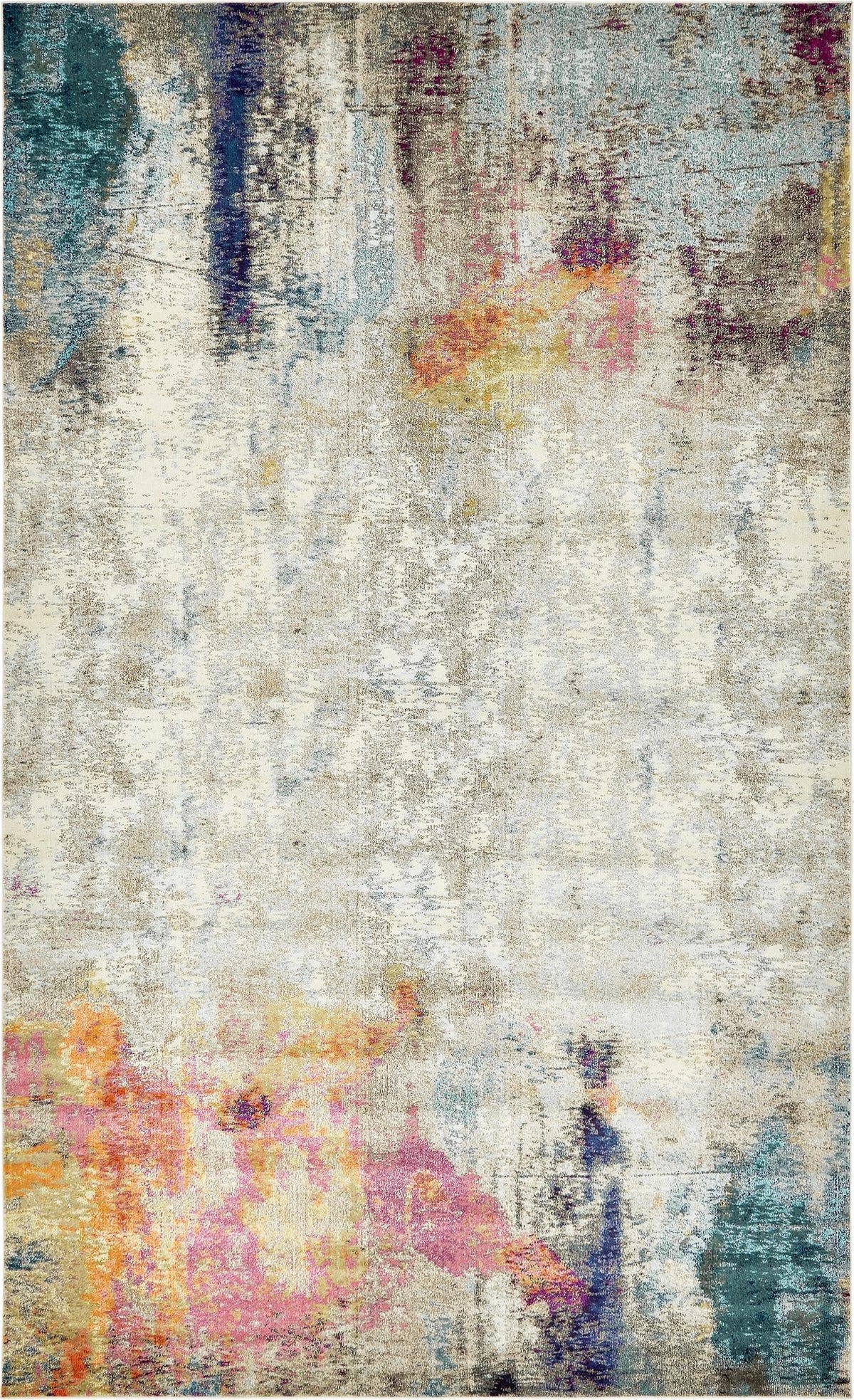 Chromatic Oasis Collection Area Rug -  Azure Rectangular Beige  lifestyle 18