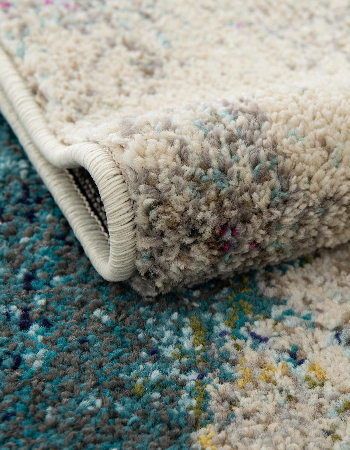 Chromatic Oasis Collection Area Rug -  Azure Rectangle Beige  lifestyle 6