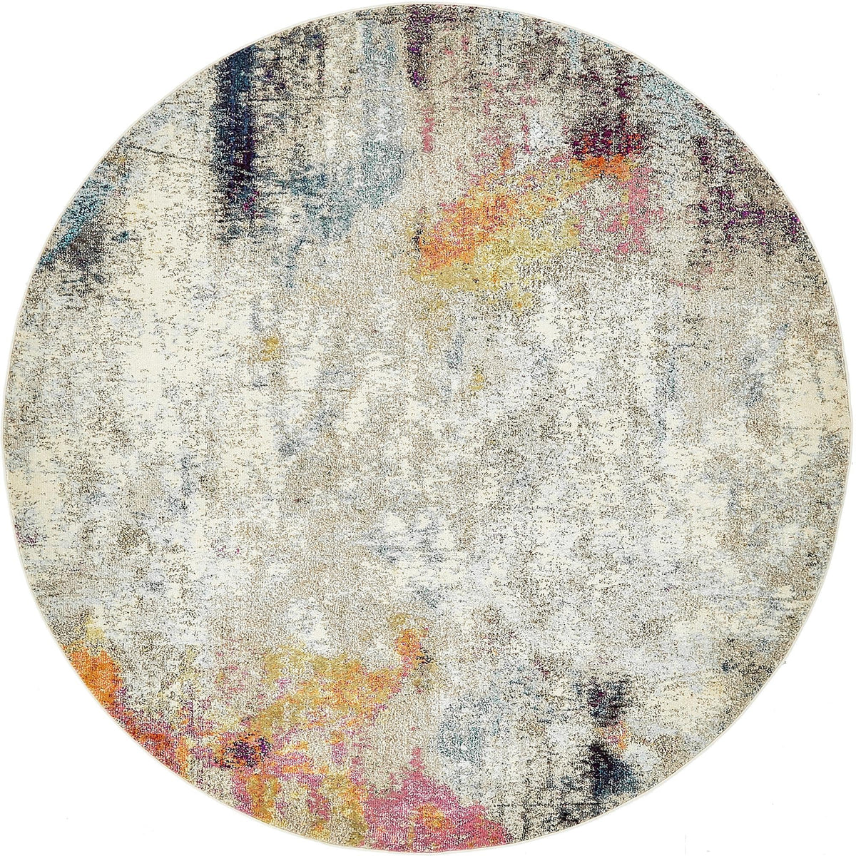 Chromatic Oasis Collection Area Rug -  Azure Round Beige  lifestyle 19
