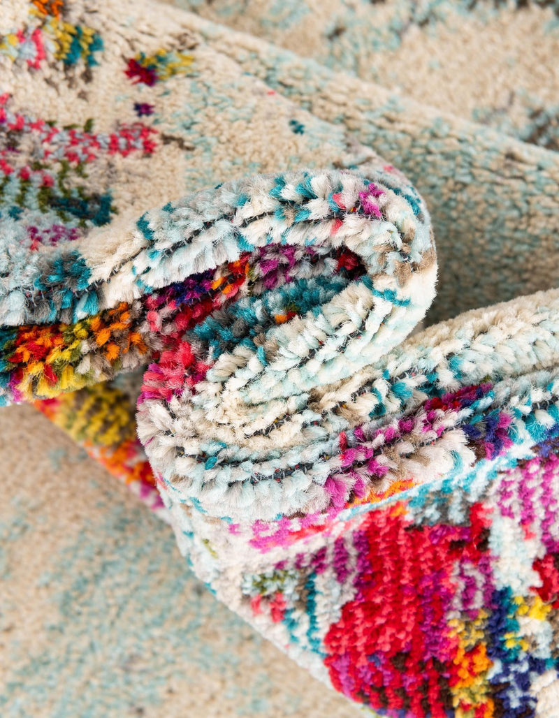 Chromatic Oasis Collection Area Rug -  Blush Rectangle Multi  lifestyle 17