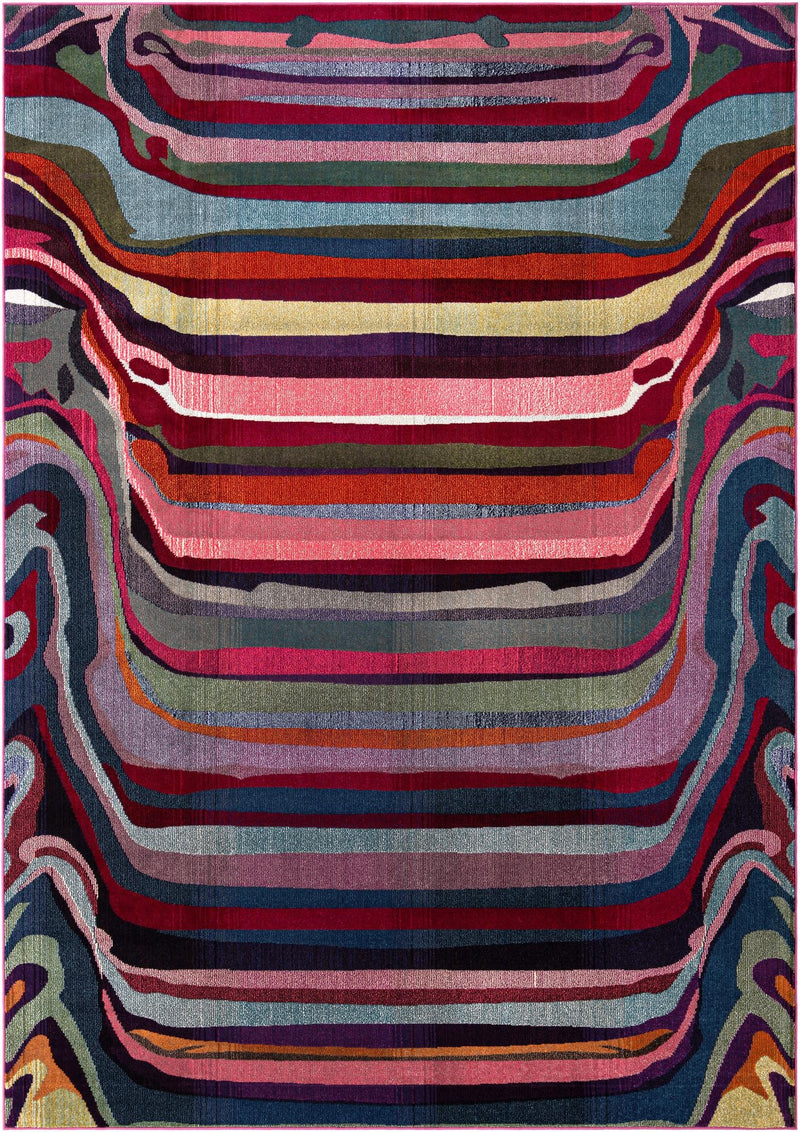 Chromatic Oasis Collection Area Rug -  Dapple Rectangle Multi  lifestyle 2