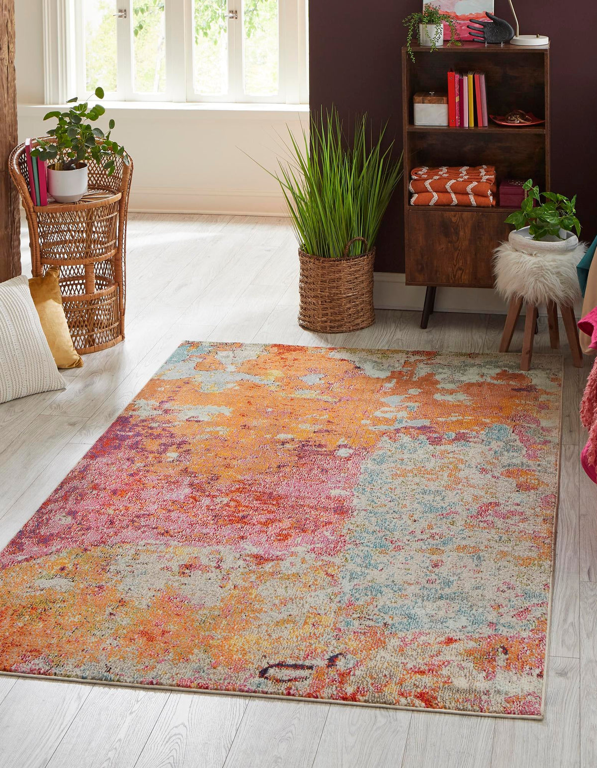 Chromatic Oasis Collection Area Rug -  Haven Rectangle Multi  lifestyle 2