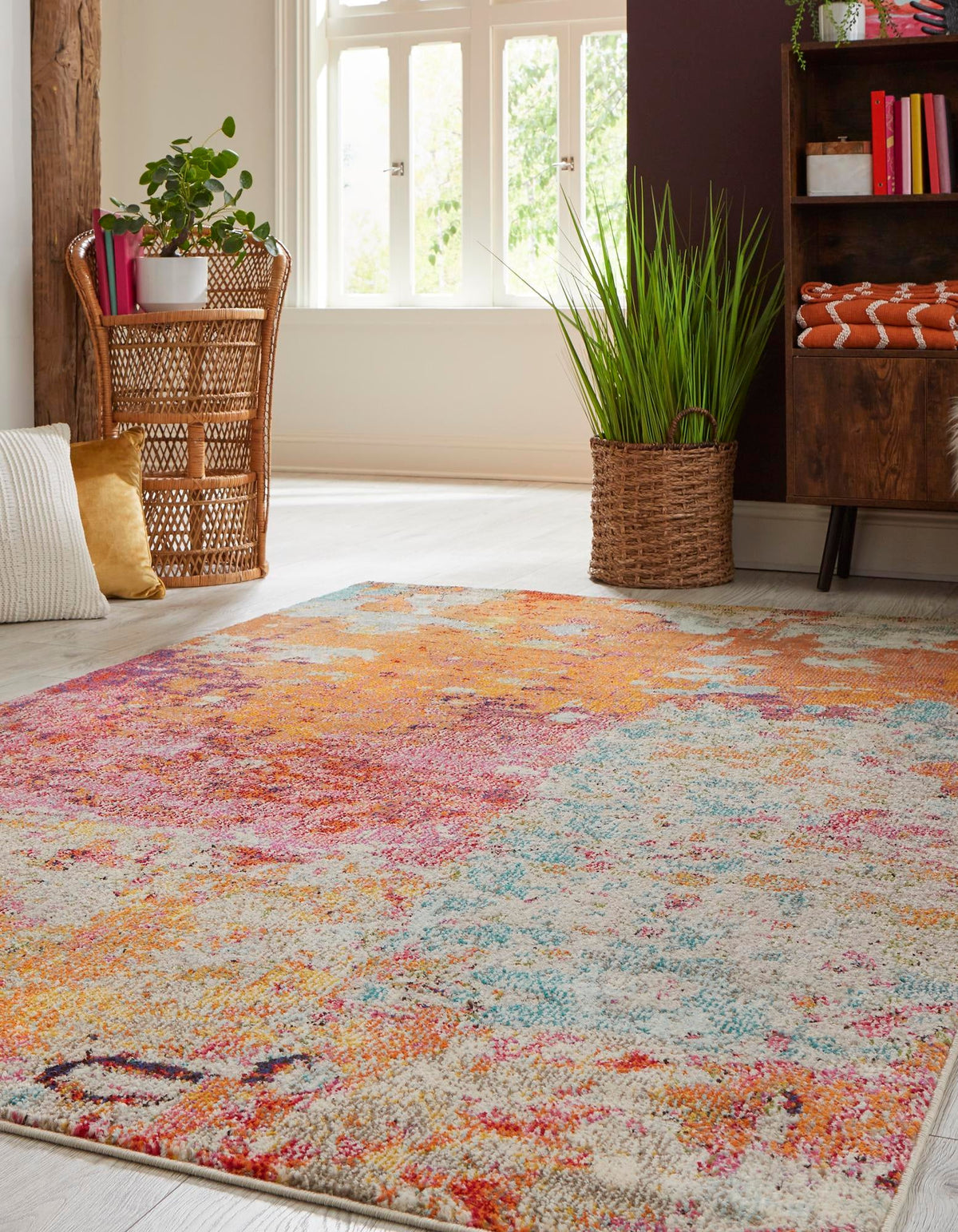 Chromatic Oasis Collection Area Rug -  Haven Rectangle Multi  lifestyle 3