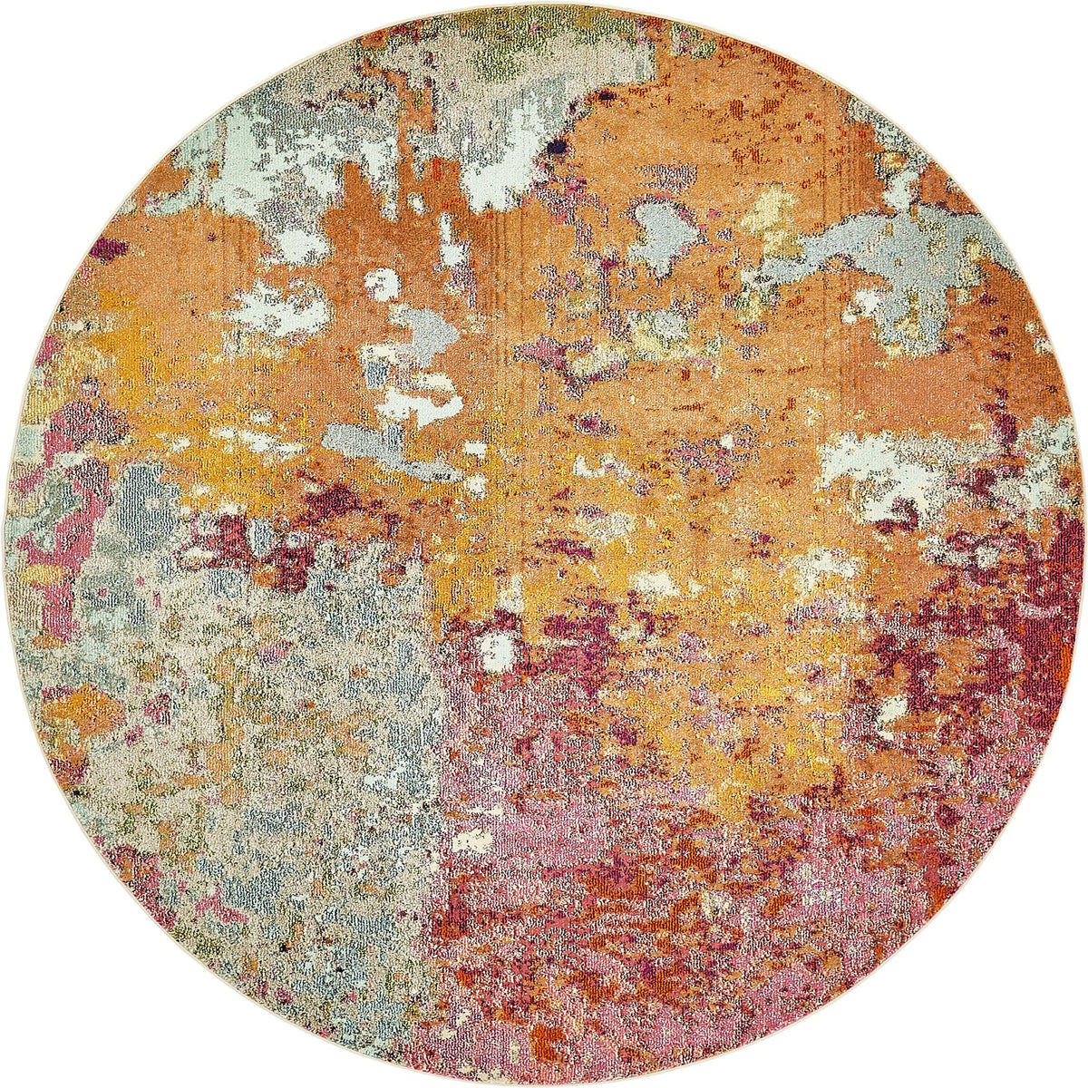 Chromatic Oasis Collection Area Rug -  Haven Round Multi  lifestyle 12