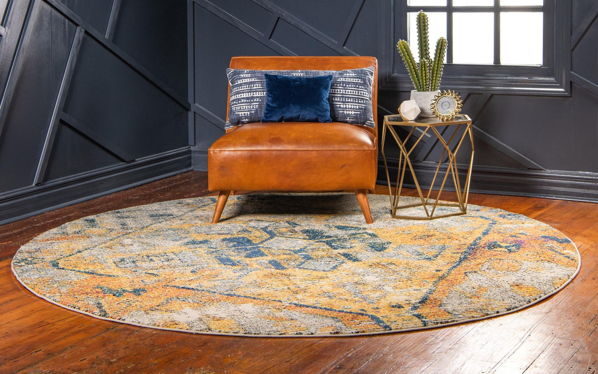 Sierra Collection Area Rug - Sedona Round Beige  lifestyle 26