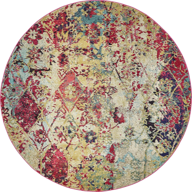 Sierra Collection Area Rug -  Mojave Round Multi  lifestyle 18