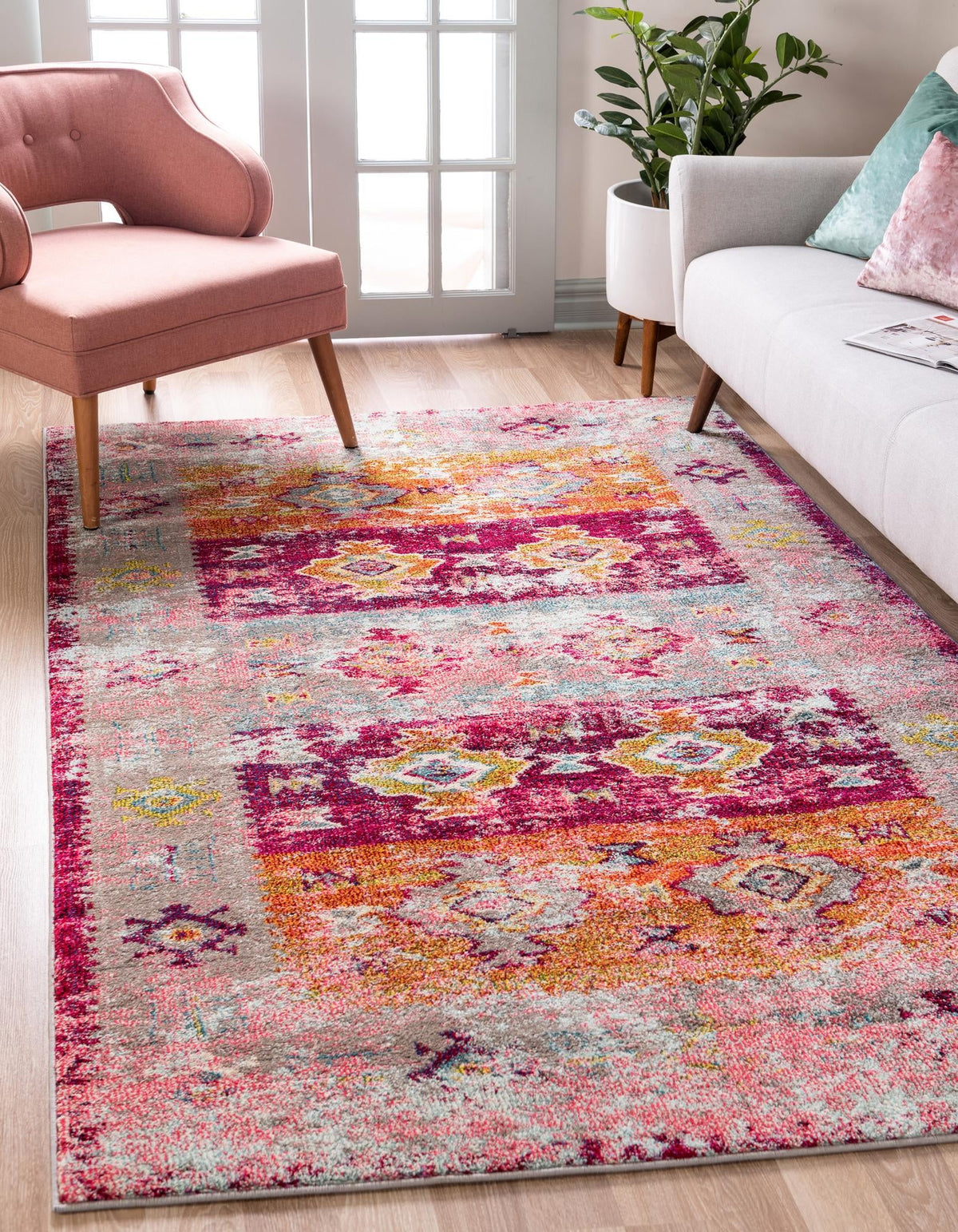 Sierra Collection Area Rug -  Sonoma Rectangle Pink  lifestyle 4