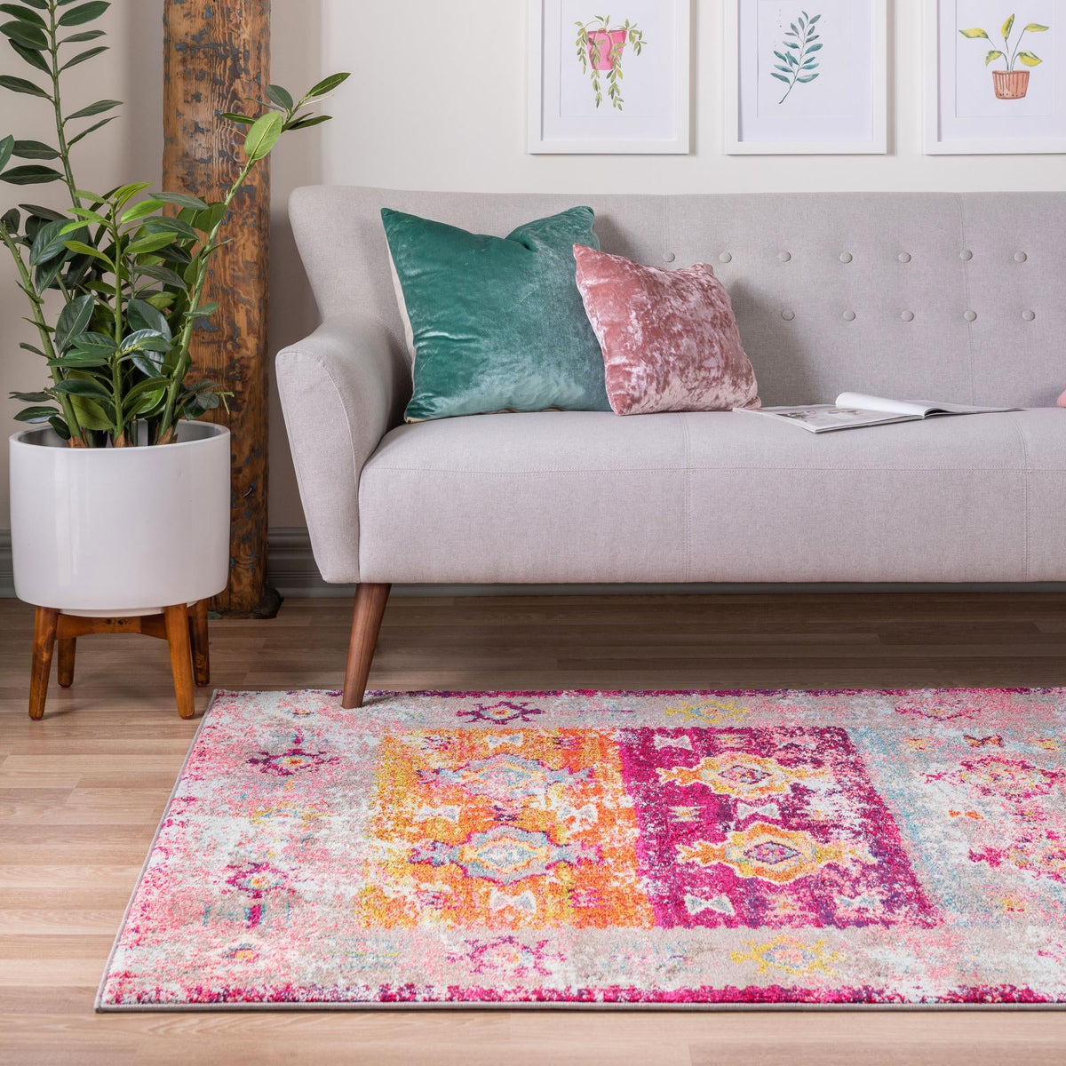 Sierra Collection Area Rug -  Sonoma Rectangle Pink  lifestyle 23