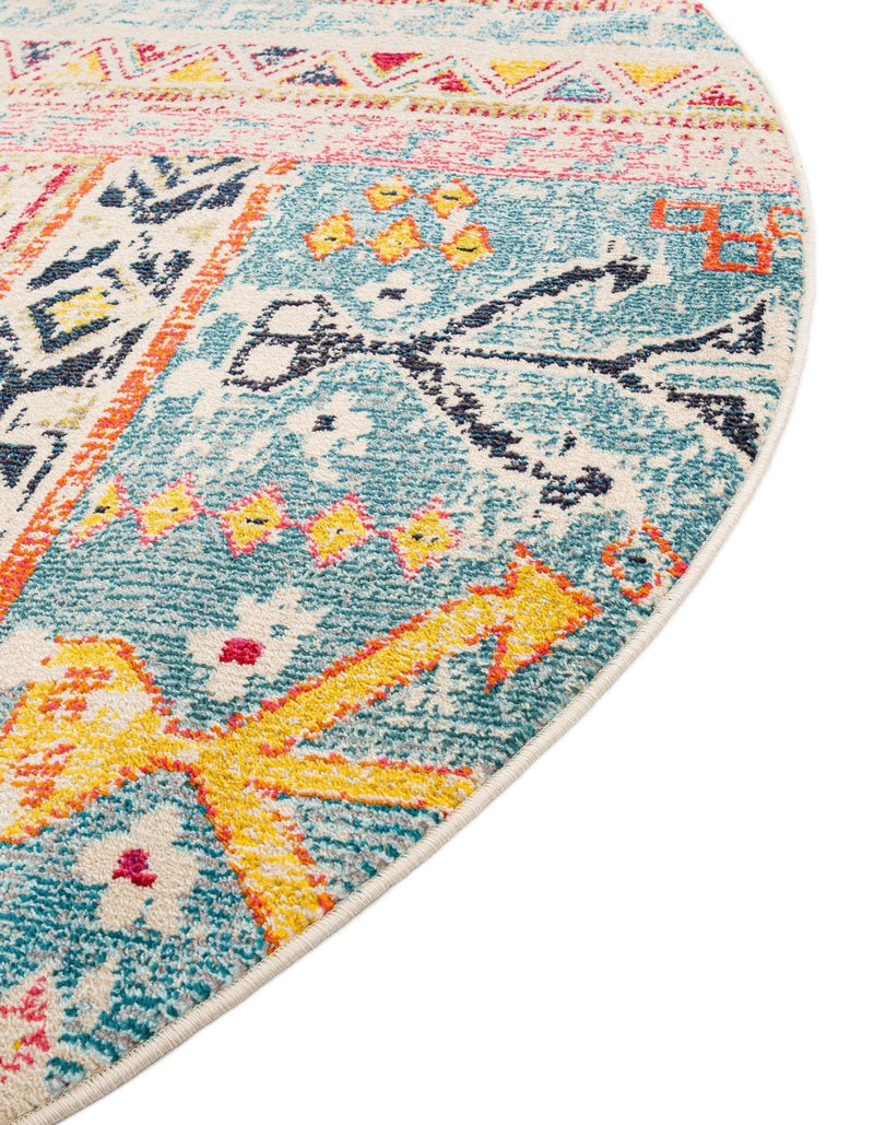Sierra Collection Area Rug -  Tahoe Round Multi  lifestyle 40