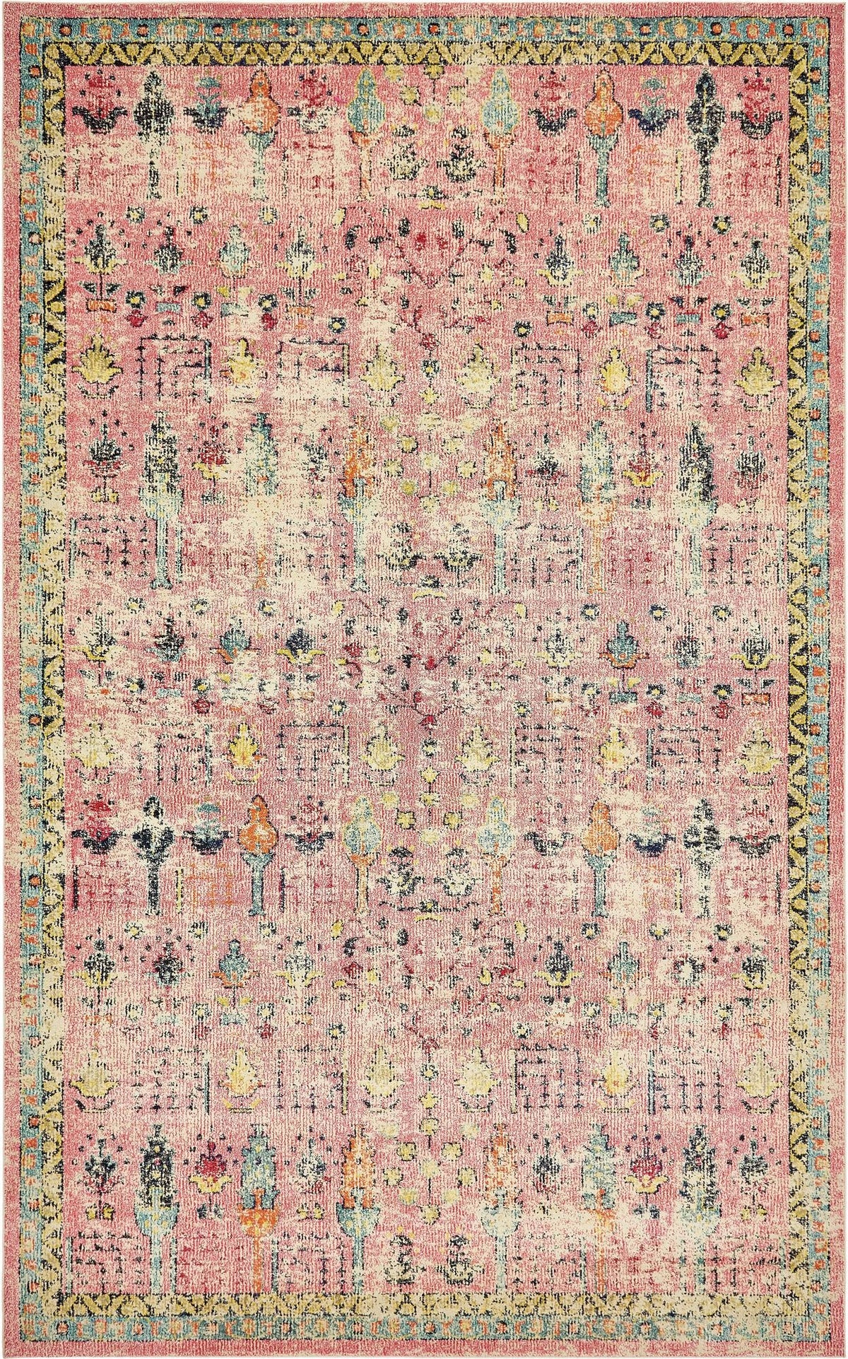 Sierra Collection Area Rug -  Shasta Rectangular Pink  lifestyle 33