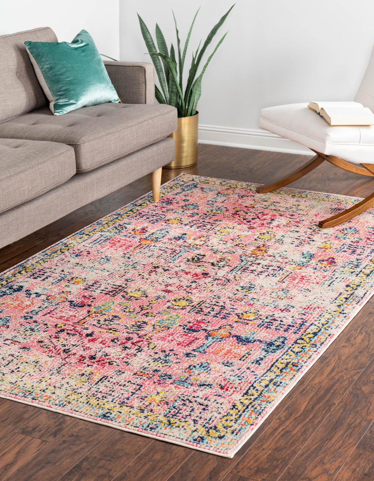 Sierra Collection Area Rug -  Shasta Rectangle Pink  lifestyle 5