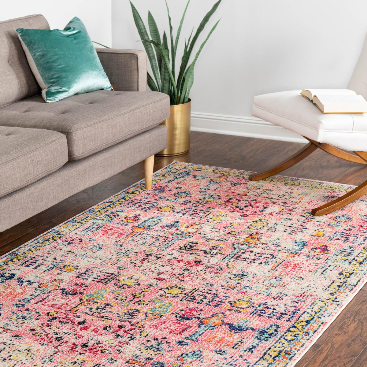 Sierra Collection Area Rug -  Shasta Rectangle Pink  lifestyle 32