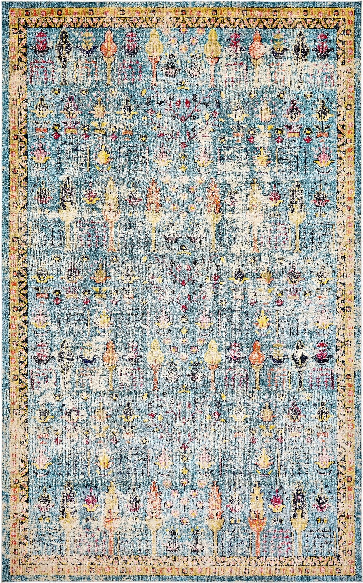 Sierra Collection Area Rug -  Shasta Rectangular Blue  lifestyle 38