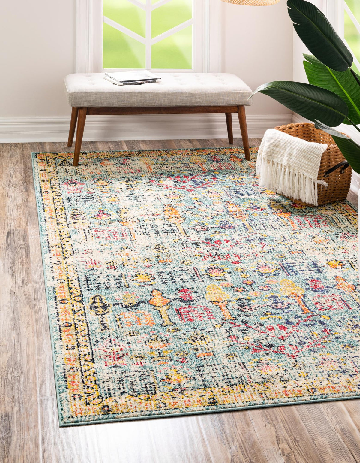 Sierra Collection Area Rug -  Shasta Rectangle Blue  lifestyle 4
