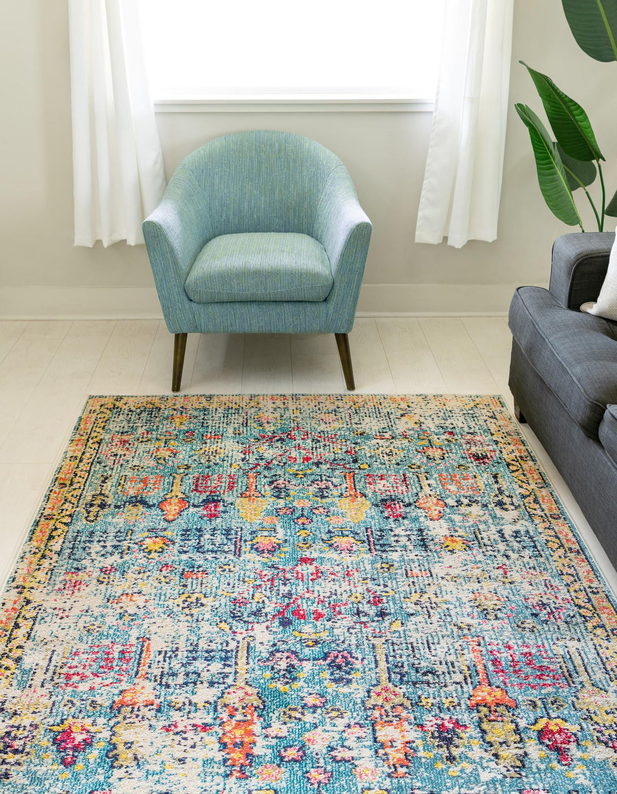 Sierra Collection Area Rug -  Shasta Rectangle Blue  lifestyle 10
