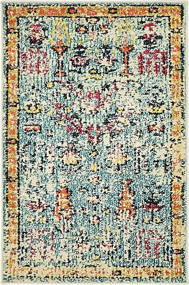 Sierra Collection Area Rug -  Shasta Rectangle Blue  lifestyle 2