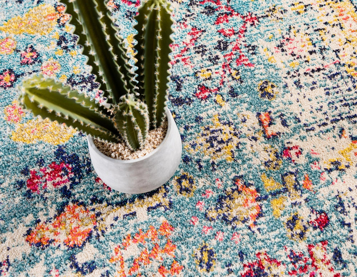 Sierra Collection Area Rug -  Shasta Runner Blue  lifestyle 76