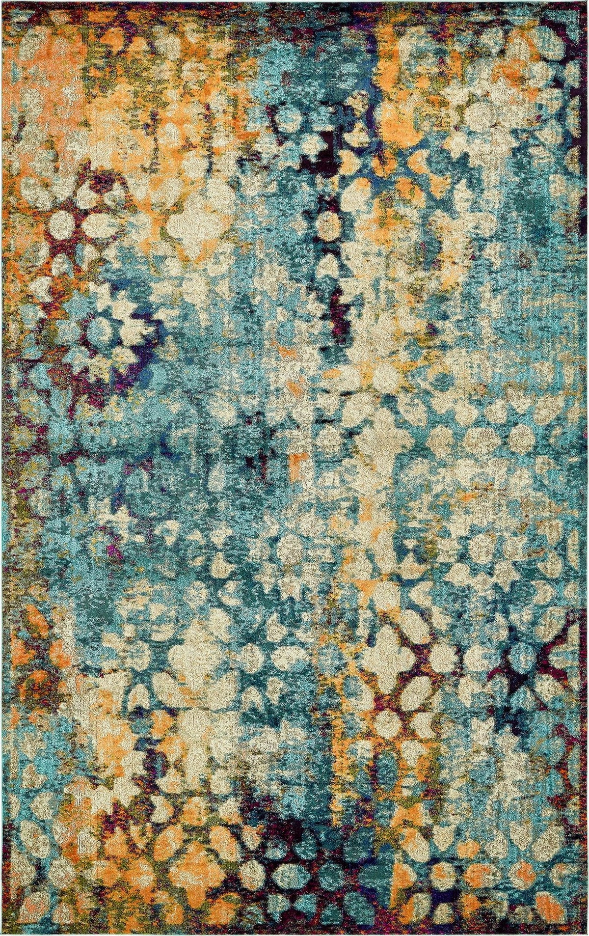 Venetian Tapestry Collection Area Rug - Murano Rectangular Blue  lifestyle 28