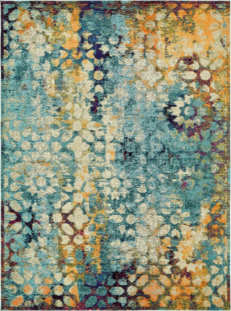 Venetian Tapestry Collection Area Rug - Murano Rectangle Blue Main