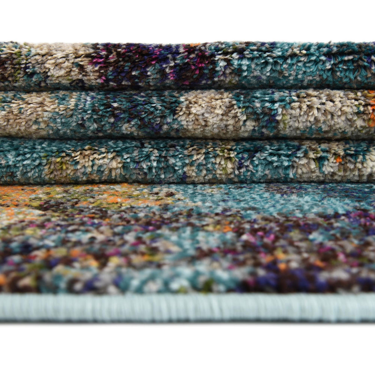 Venetian Tapestry Collection Area Rug - Murano Round Blue  lifestyle 98
