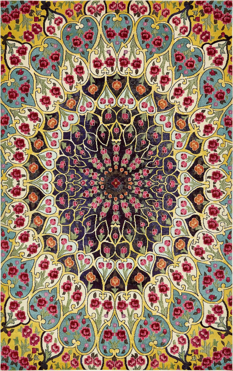 Venetian Tapestry Collection Area Rug -  Burano Rectangular Multi  lifestyle 11